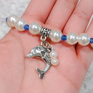 Dolphin Charm Stretch Bracelet
